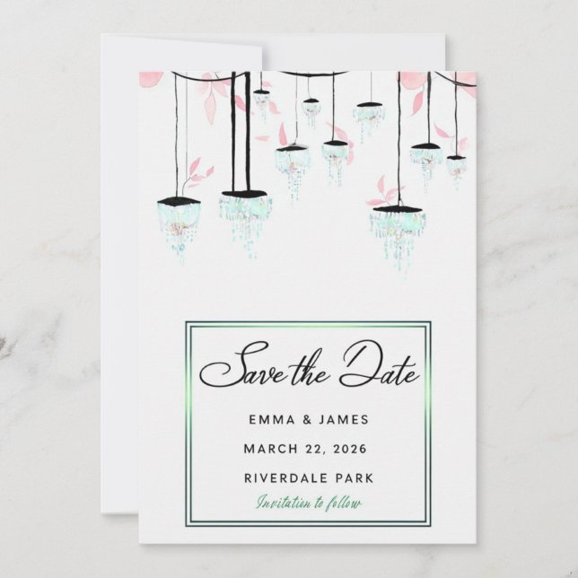 Elegant Save The Date Invitation  (Front)