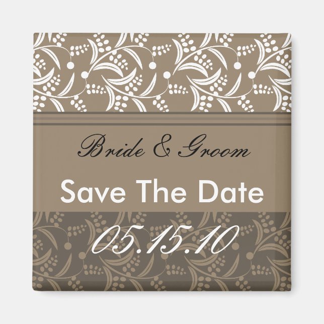 Elegant Save The Date Magnets. Magnet (Front)