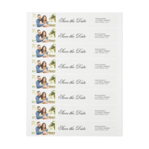 Elegant Save the Date Photo Address Label