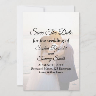 Elegant Save the Date Wedding Invitation Card