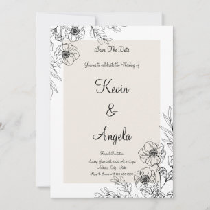 Elegant Save The Date Weeding Invitation