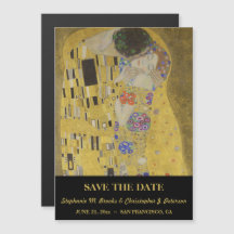 Elegant Save the Date with "The Kiss" Version 2