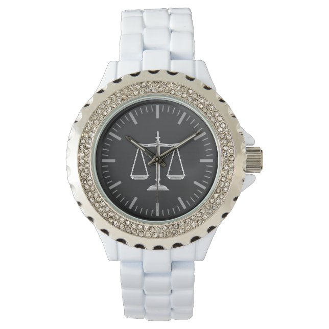 Elegant Scales of Justice | Hand Watch (Front)