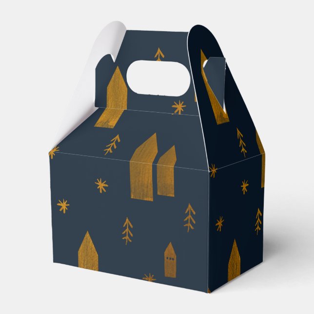 Elegant Scandinavian Christmas   Favor Box (Front Side)
