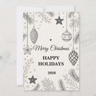 Elegant Scandinavian Christmas Greeting Card