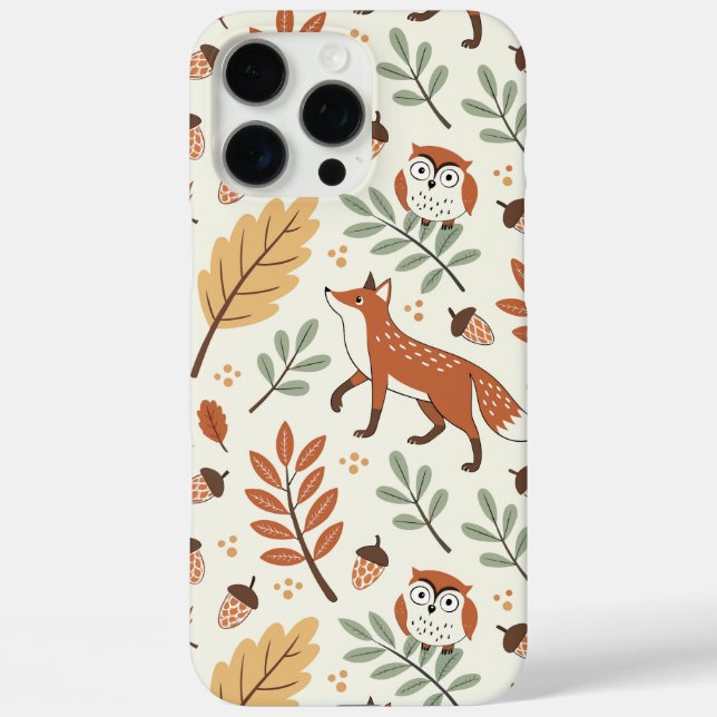 Elegant Scandinavian Fall Pattern Case-Mate iPhone Case (Back)