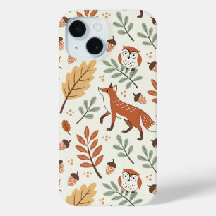 Elegant Scandinavian Fall Pattern iPhone 15 Case
