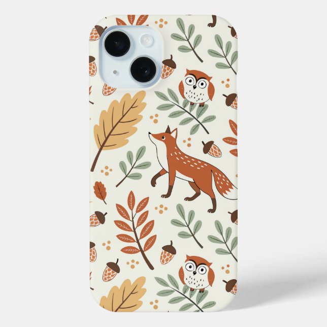 Elegant Scandinavian Fall Pattern Case-Mate iPhone Case (Back)