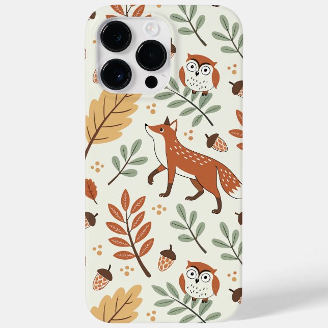 Elegant Scandinavian Fall Pattern Case-Mate iPhone Case (Back)