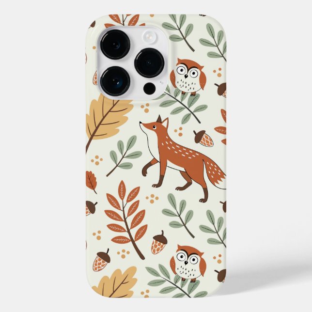 Elegant Scandinavian Fall Pattern Case-Mate iPhone Case (Back)