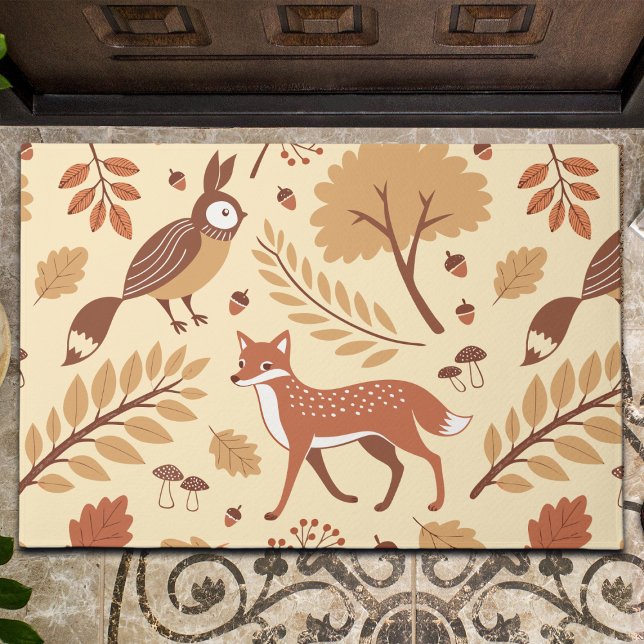 Elegant Scandinavian Fall Pattern Doormat (Creator Uploaded)