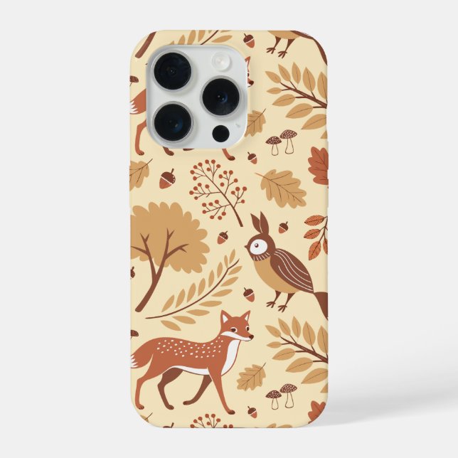 Elegant Scandinavian Fall Pattern iPhone Case (Back)