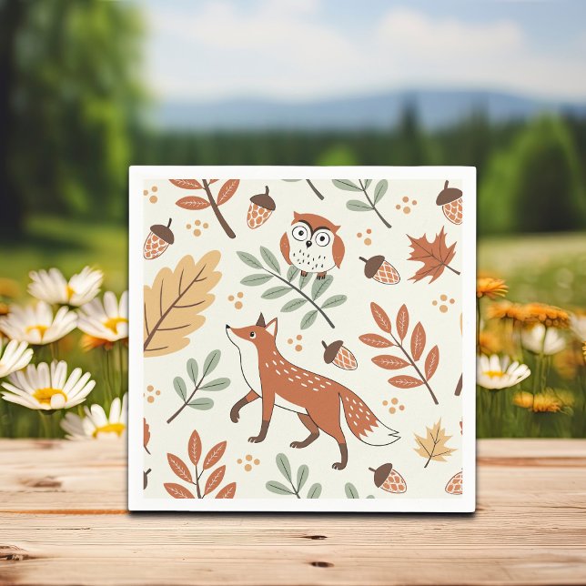 Elegant Scandinavian Fall Pattern Napkin (Creator Uploaded)