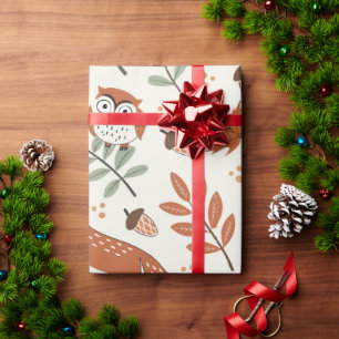 Elegant Scandinavian Fall Pattern Wrapping Paper