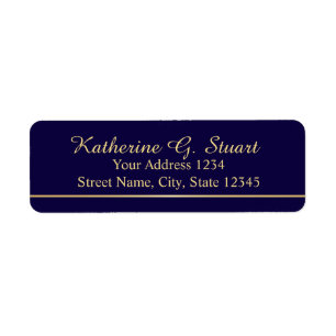 Élégant scénario de Navy Blue and Faux Gold Foil