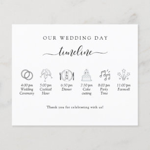 Élégant scénario minimal Mariage, programme