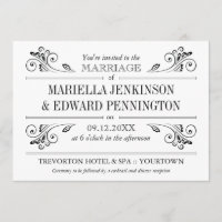 Elegant Sconce Wedding Invitation