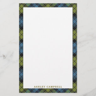 Elegant Scottish Campbell Tartan Plaid Stationery