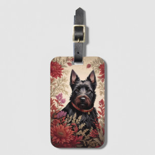 Elegant Scottish Terrier Dog Portrait  Luggage Tag