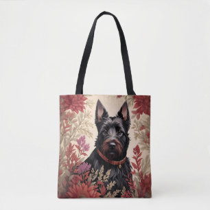 Elegant Scottish Terrier Dog Portrait Tote Bag