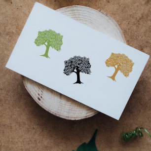 Elegant Scrapbook Tree Rubber Stamp