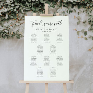 Elegant Script 10 Tables Welcome Seating Chart