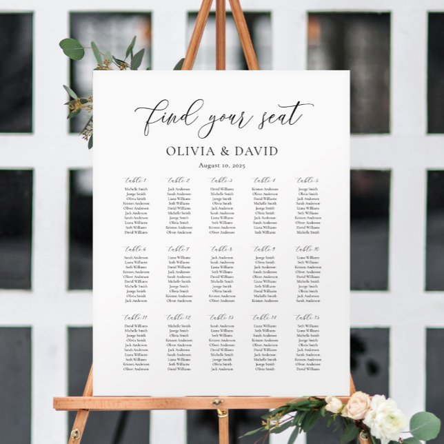 Elegant Script 15 table Seating Chart (Creator Uploaded)