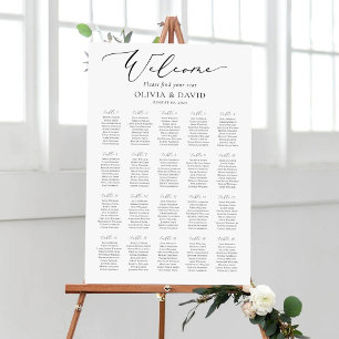 Elegant Script 20 Tables Welcome Seating Chart