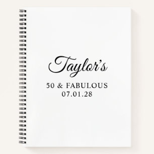Elegant Script 50 & Fabulous Guest Notebook