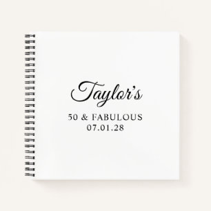 Elegant Script 50 & Fabulous Guest Notebook