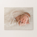Elegant Script Add Your Own Photo Jigsaw Puzzle<br><div class="desc">Beautiful personalized photo design.</div>