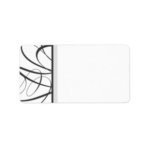 Elegant Script Address Label - Black