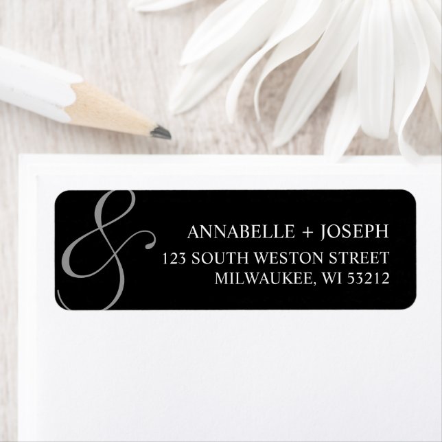 Elegant Script Ampersand Formal Black Wedding (Insitu)