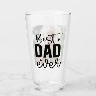 Elegant Script Best Dad Ever Personalized Photo Glass
