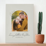 Elegant Script | Better together Family Photo Arch Canvas Print<br><div class="desc">Modern script reading ALWAYS BETTER TOGETHER under your family photo in an elegant framed arch surrounded by spruce branches.</div>