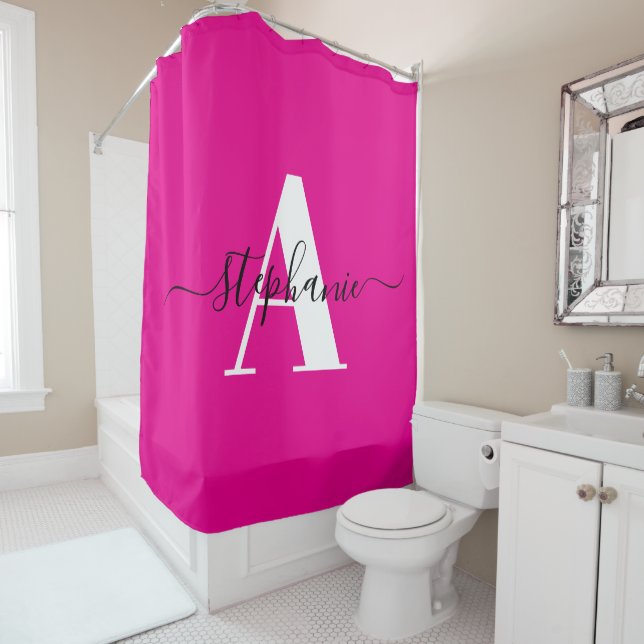 Elegant Script Big Monogram Hot Pink (In Situ)