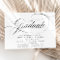 Elegant Script Black and White Graduation Party