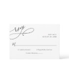 Elegant Script Black and White Wedding Simple