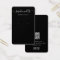 Elegant Script Black QR Code Earring Display