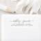 Elegant Script Black White Wedding Return Address