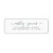 Elegant Script Black White Wedding Return Address