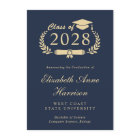 Elegant Script Blue College Graduation Party
