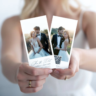 Elegant Script Bookmark Photo Save the Date