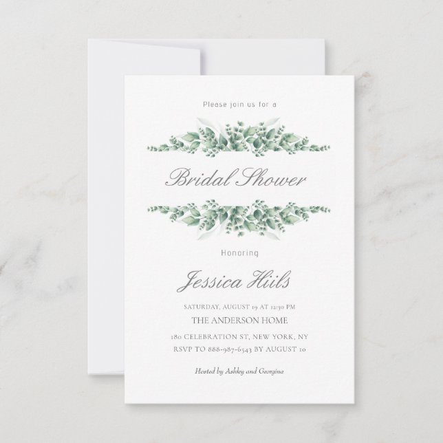 Elegant Script Bridal Shower Invitaton Invitation (Front)