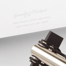 Elegant Script Bride Groom Weddings Return Address