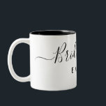 Elegant Script Bridesmaid Personalized Name Two-Tone Coffee Mug<br><div class="desc">Elegant Script Bridesmaid Mug. Features trendy and stylish script font,  personalize with bridesmaid name.</div>