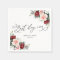 Elegant Script Burgundy Blush Floral Greenery