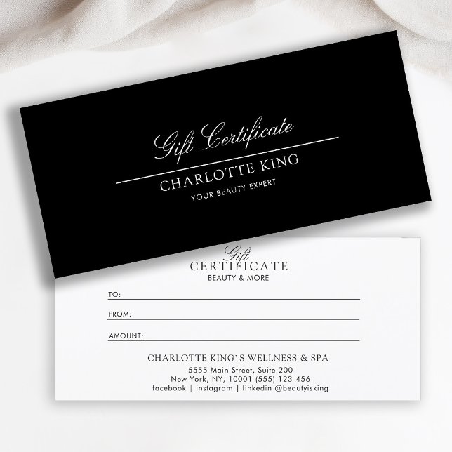 Elegant Script | Business Gift Certificate (Creator Uploaded)