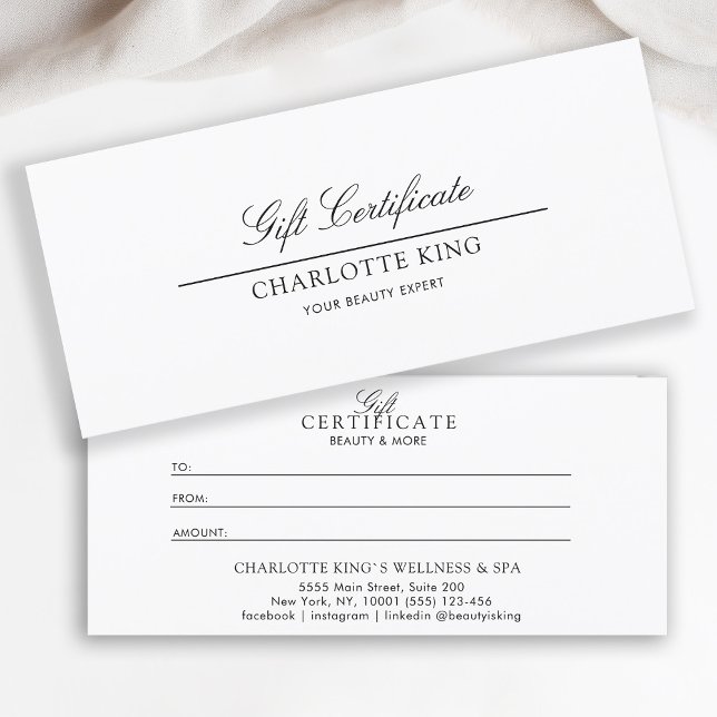 Elegant Script | Business Gift Certificate (Creator Uploaded)