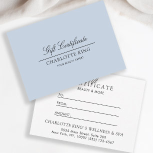 Elegant Script   Business Gift Certificate